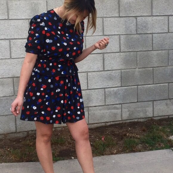 80s floral flash back mini dress - Picture 5 of 6
